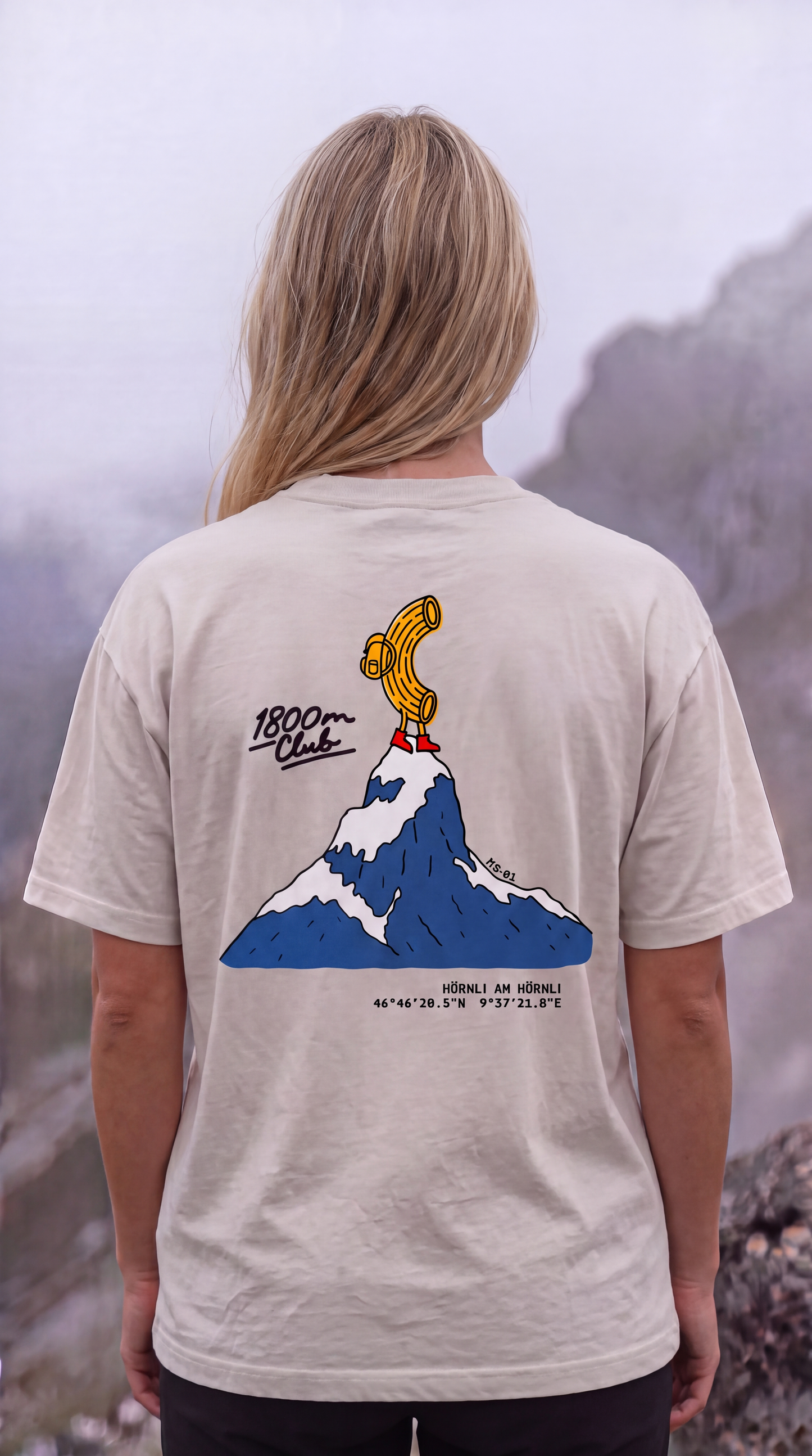 MS-01 Hörnli am Hörnli T-shirt. Designed & Printed in the Swiss Alps at 1800m above the ordinary in Arosa. 