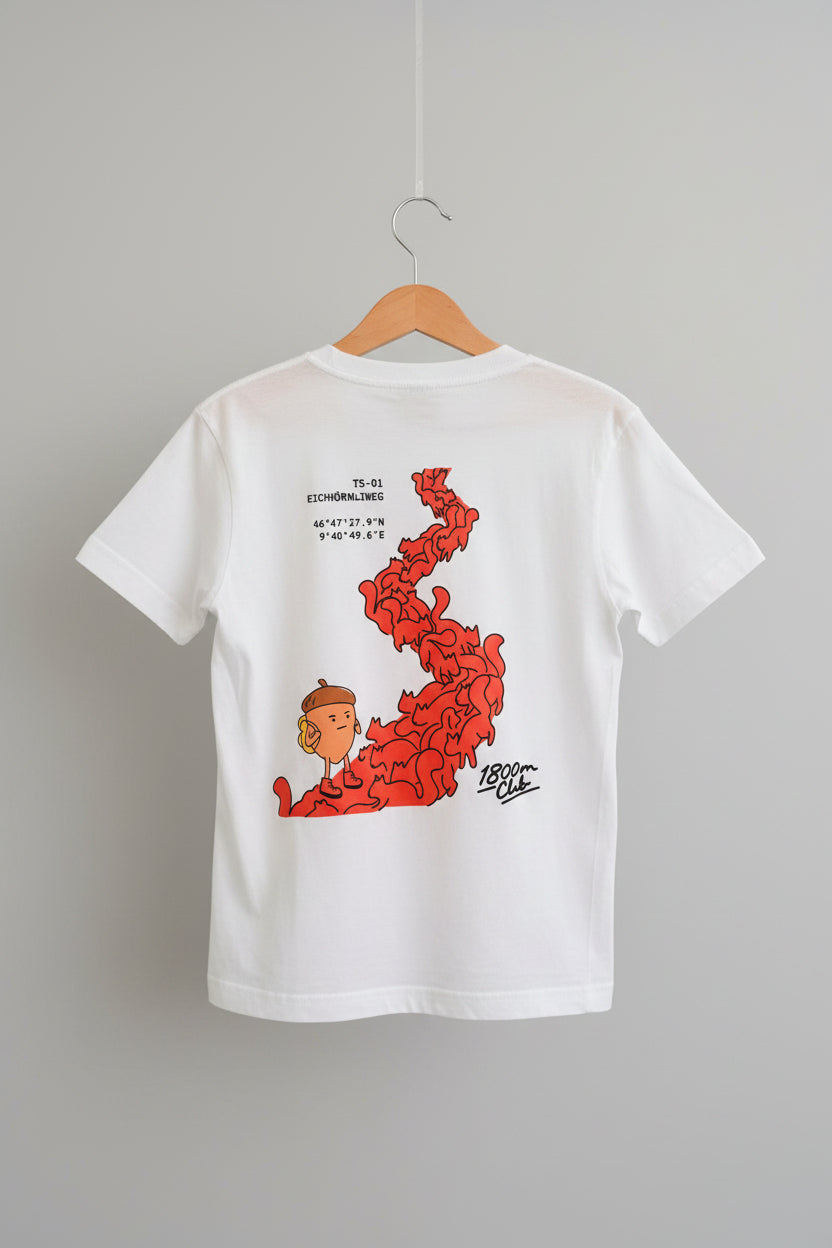 1800m Club Kids T-Shirt with the design TS-01 Eichhörnliweg 